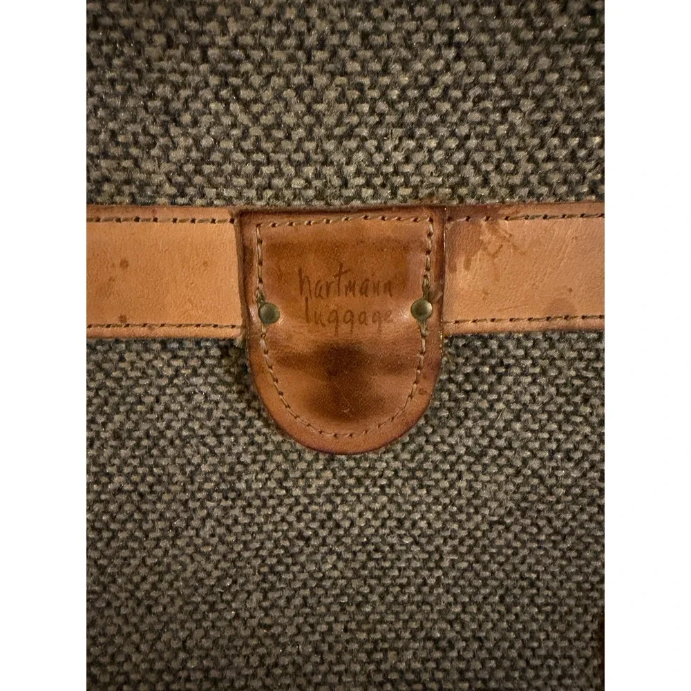 Hartmann Luggage Vintage‎ Tweed Leather Trim Shoulder Bag Tan Brown Carry On